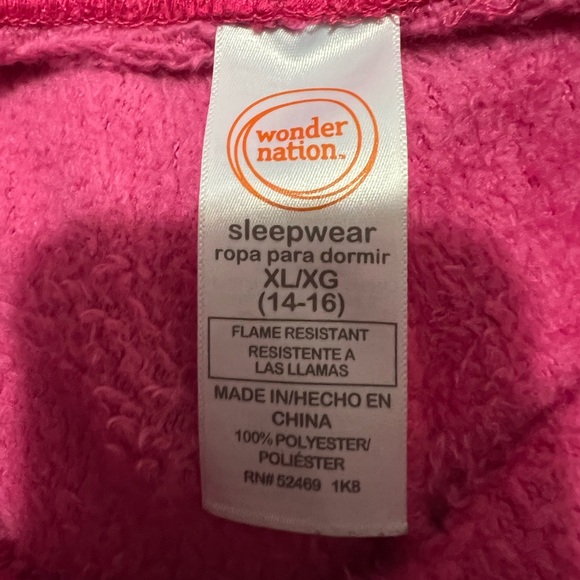 Girls Pink Fuzzy Pajama Bottoms - Picture 4 of 4